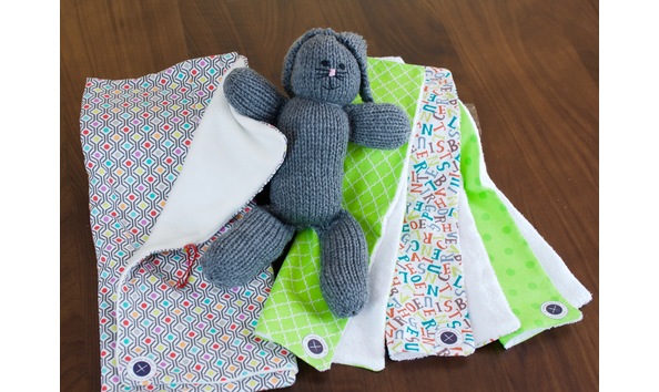 Big image bunny burp cloths