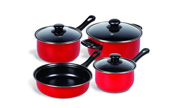 Big image red pan set