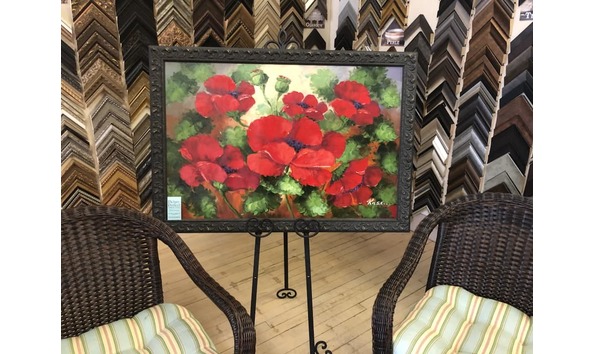 Big image red poppy painting