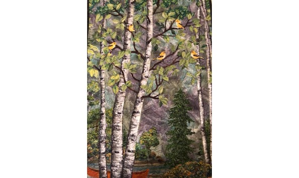 Big image birch tree wall art