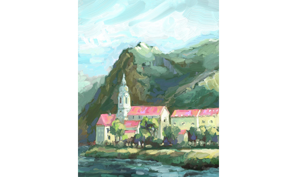 Big image monastery on rhine river improper crop