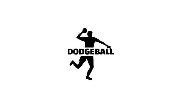Big image dodgeball player with word clip art vector k43555385