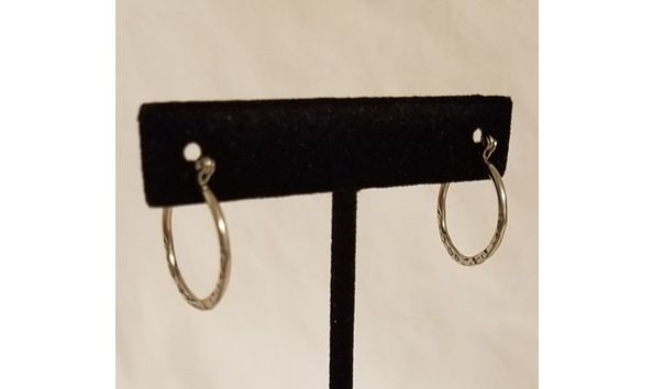 Big image sterling silver hoop