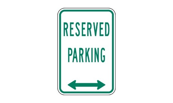 Big image reserved parking sign clipart 1