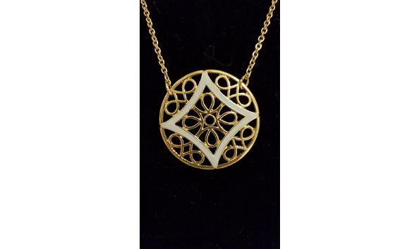 Big image 30in gold medallion necklace