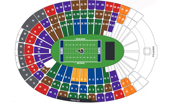 Big image la rams seating chart