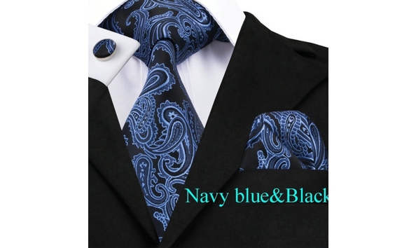 Big image mg men s silk tie set   blue
