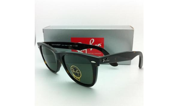 Big image ray ban rb 2140 902 54 18 wayfarer tortoise w green lenses new frame w sunglasses 3 0 960 960