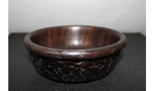 Big image hand carved kenyan wooden bowl 8