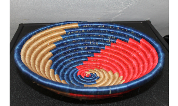 Big image masai mara beaded decorative bowl  red1 