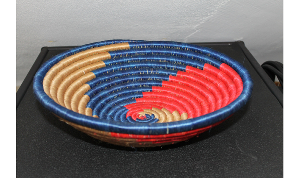 Big image masai mara beaded decorative bowl  red 2 