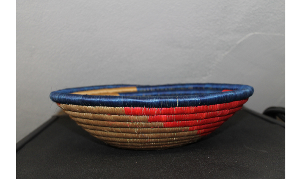 Big image masai mara beaded decorative bowl  red 