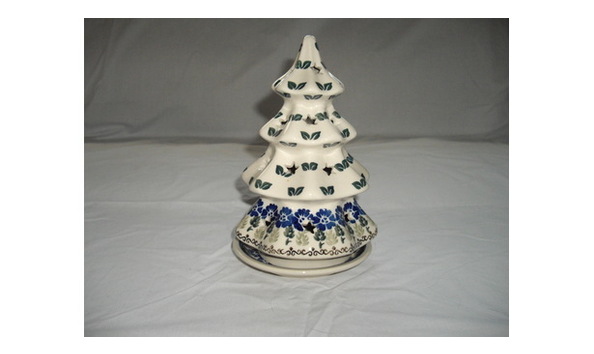 Big image big image polish pottery xmas candle holder a