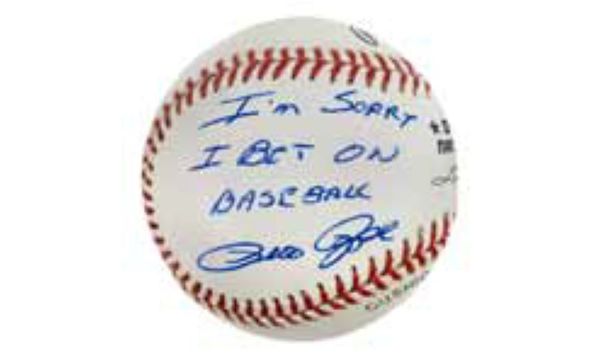 Big image 29 pete rose i m sorry i best on baseball signed ball3