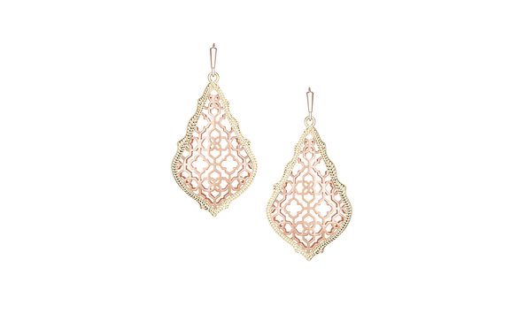 Big image kendra scott addie earring gold rosegold filigree a 01
