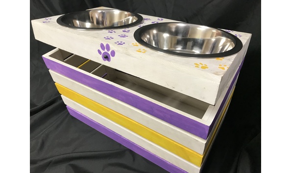 Big image dog bowls with storage
