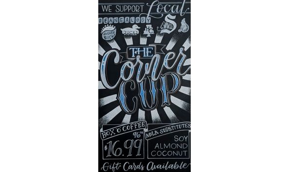 Big image corner cup menu board 2