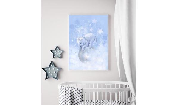 Big image blue elephant mockup large