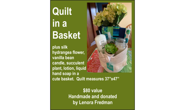 Big image quilt in a basket