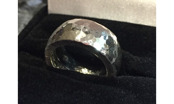 Big image half oz silver coin ring