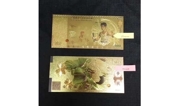 Big image 24kt gold foil bruce lee novelty banknote 
