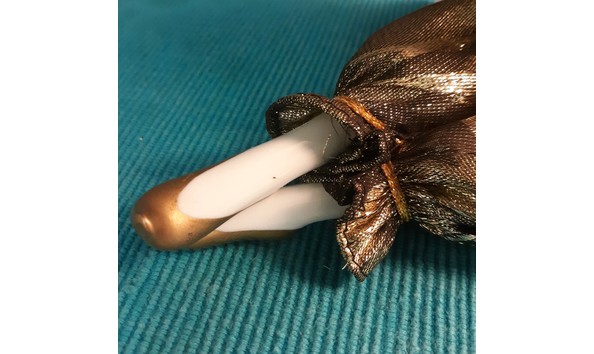 Big image harlequin clown porcelain doll feet