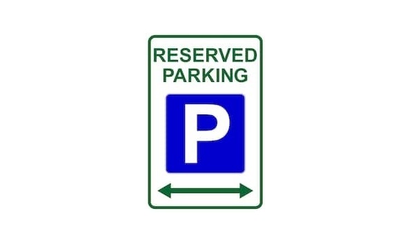 Big image reserved parking sign left right 260nw 714520468