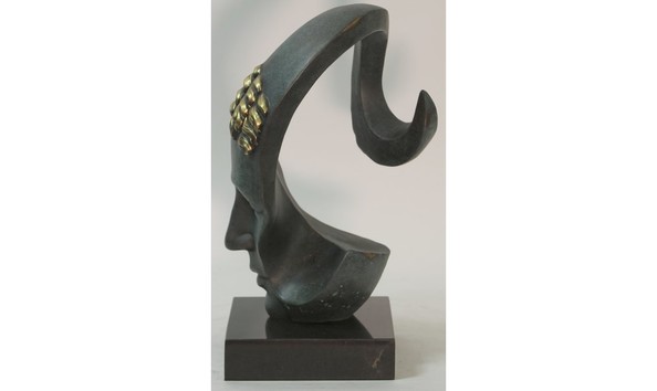Integrated a Face Bronze Sculpture