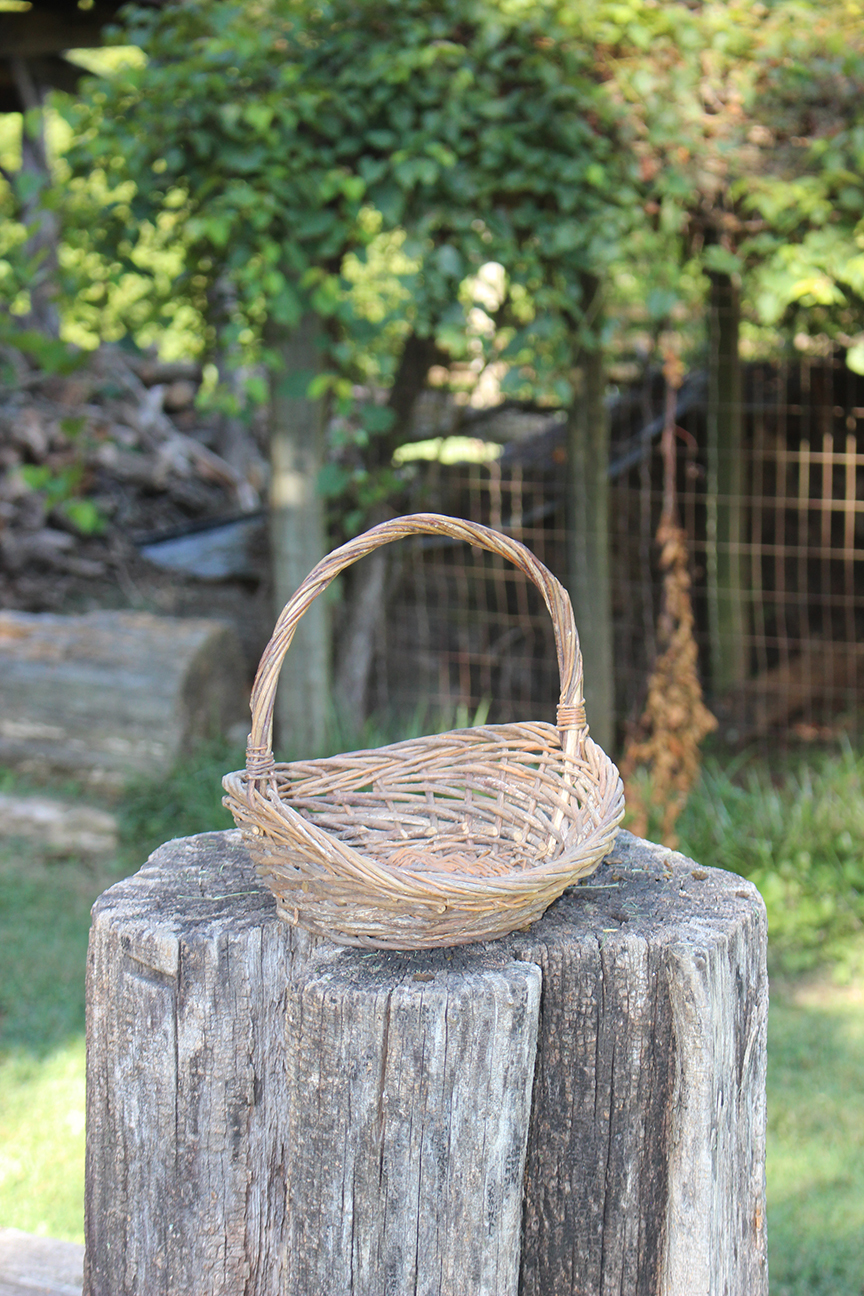 Antique Shallow Basket