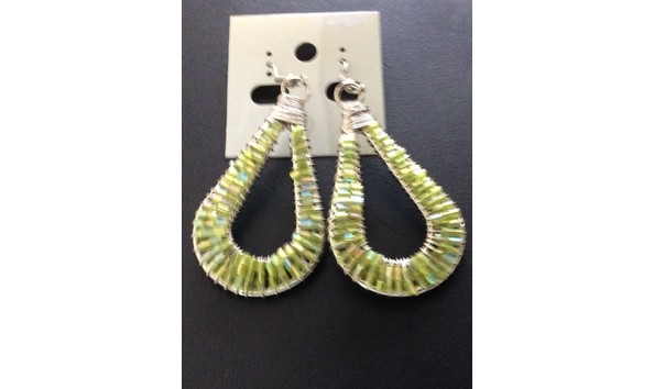 Big image beaded earrings