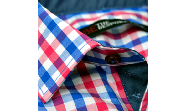 Big image checked shirt square