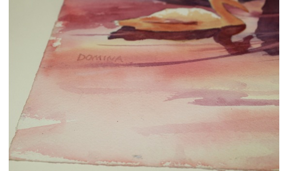 Big image unframed domina painting detail