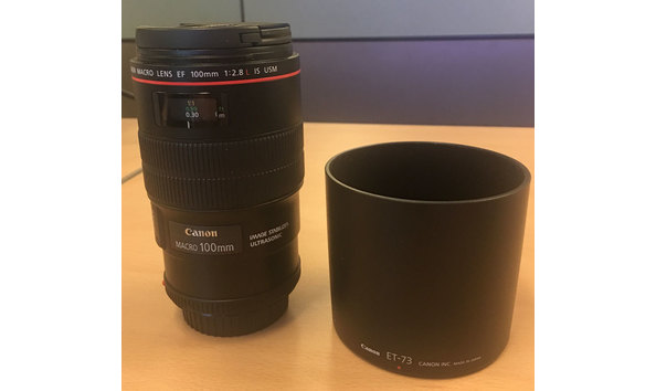 Big image canon macro lens ef 100mm 1 2.8 l is usm with et 73 lens hood