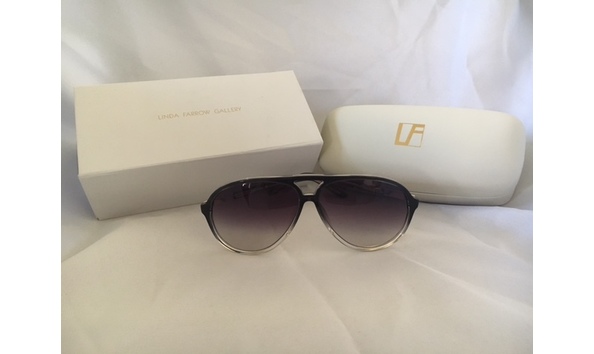 Big image linda farrow black faded sunglasses 1