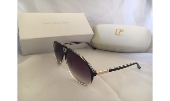 Big image linda farrow black faded sunglasses 2