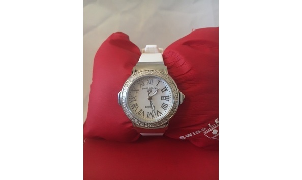 Big image swiss legend white watch  upclose