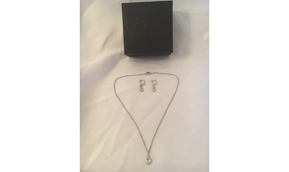 Big image rue lala yellow gem necklace   earring set