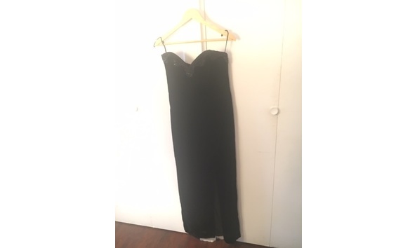 Big image kathryn conover vintage 80s black evening gown