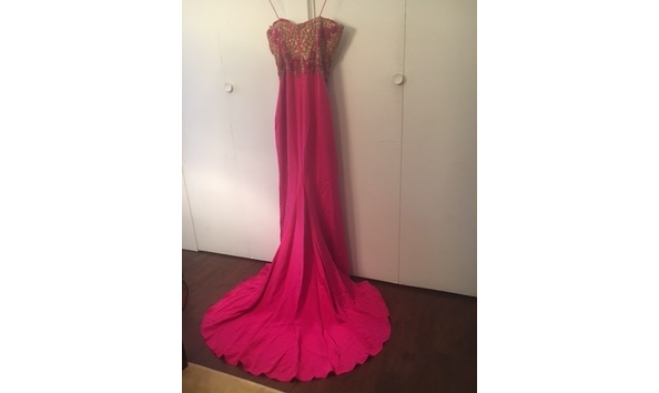 Big image lorena sarbu pink evening gown  back