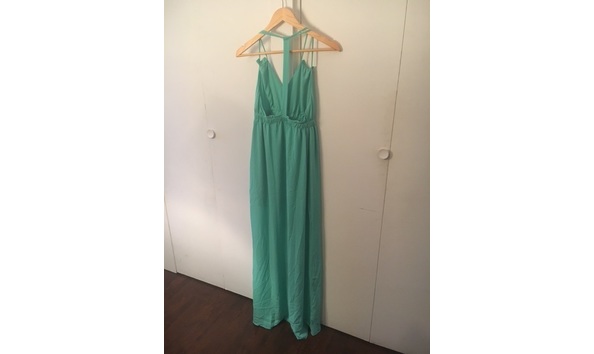 Big image donna mizani tulip cream evening dress  back