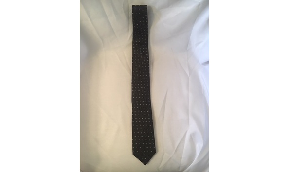 Big image english laundry black with gray white line print tie