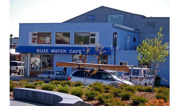 Big image blue water cafe exterior