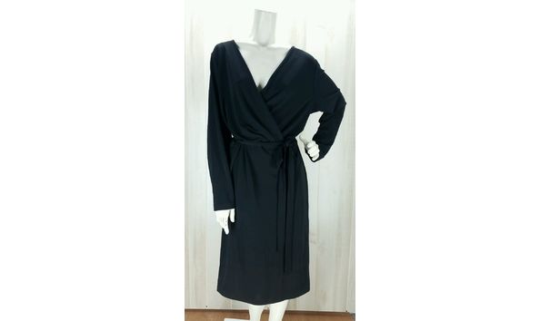 Big image talbots black wrap dress