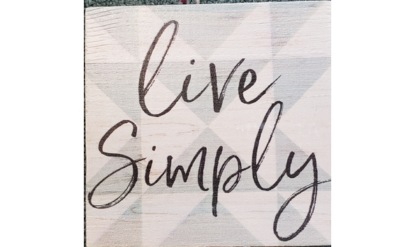 Big image live simply wooden plaque