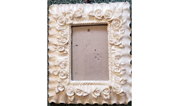 Big image white flower frame
