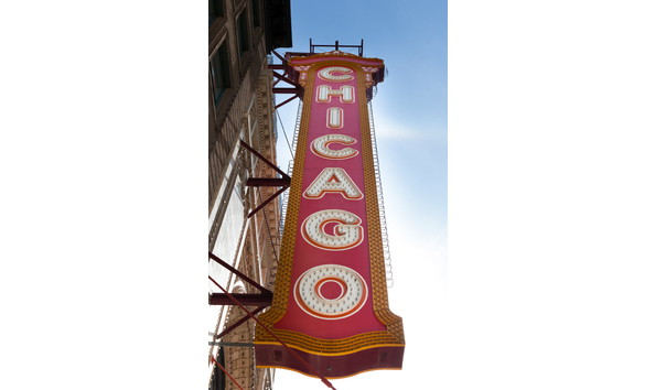 Big image pic chicago theater sign angled