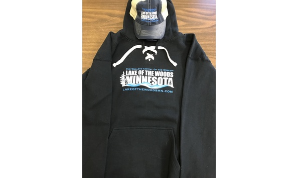 Big image lake fo the woods sweatshirt and hat