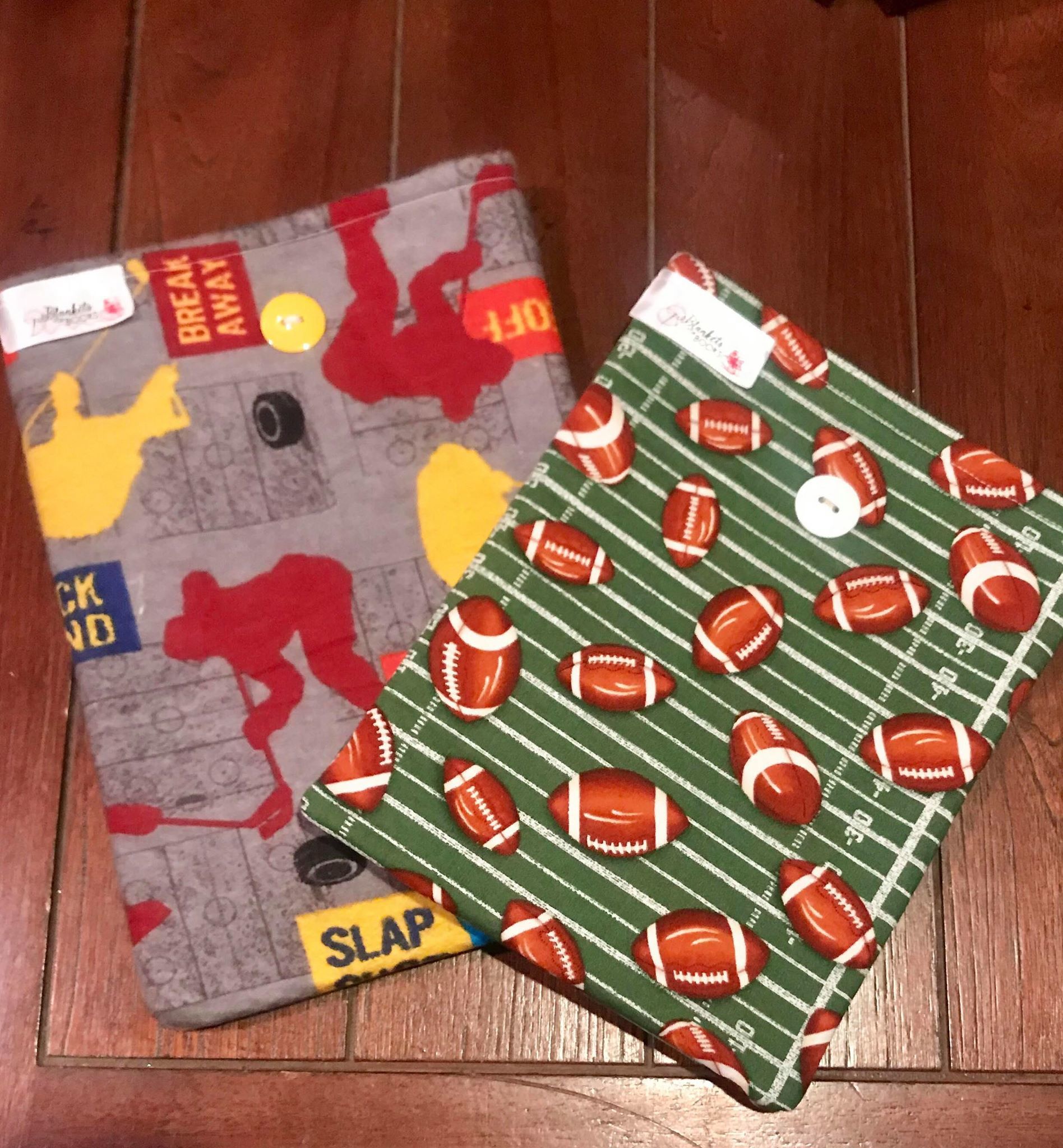 A set of themed book blankets ( sleeves)