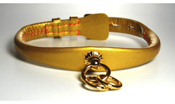 Big image auction 1031 authentic adachiya gold  akita show collar