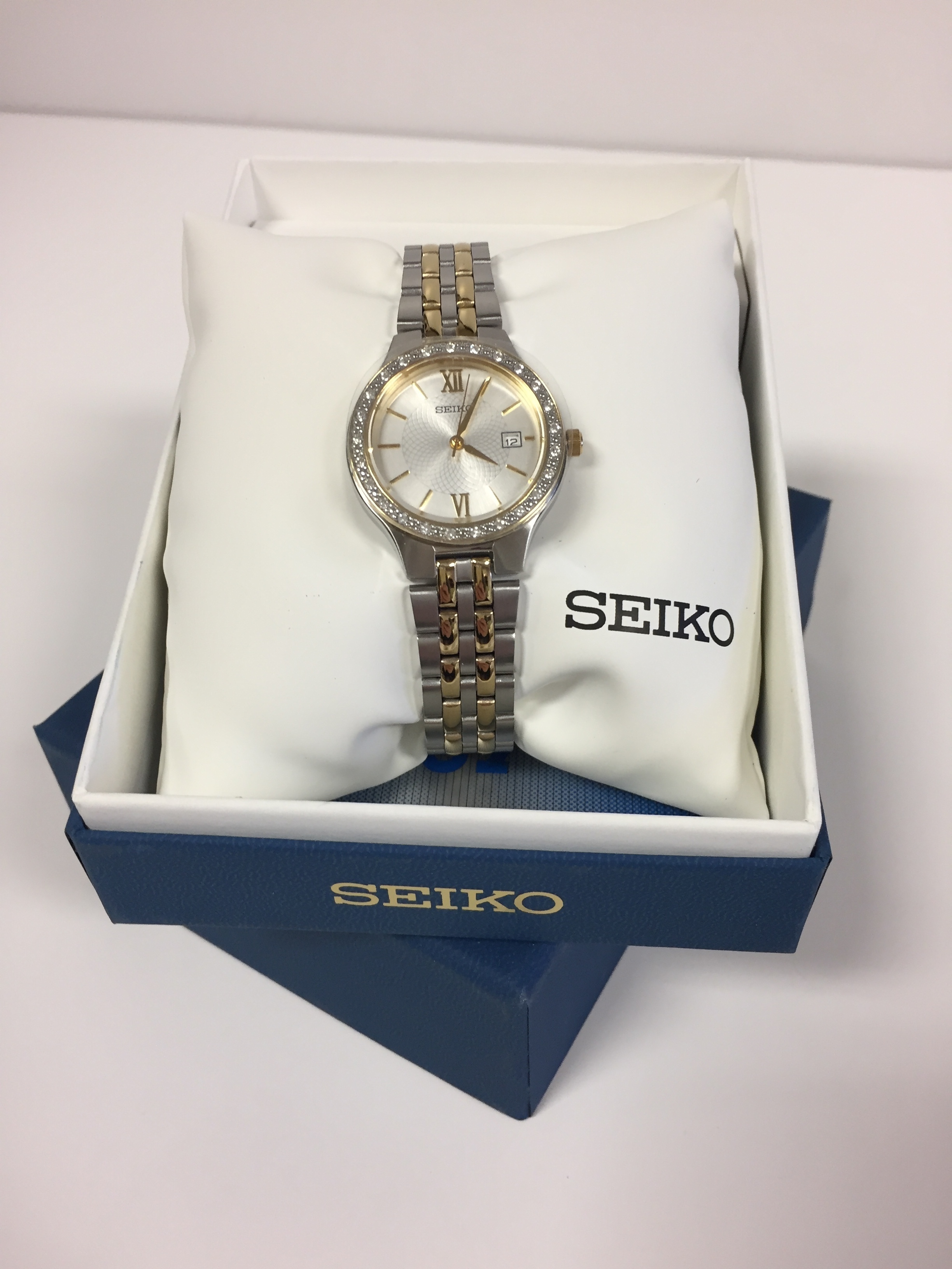 Silver and Gold Seiko Women's Watch